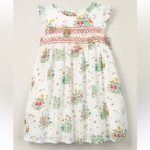 Mini Boden White Floral Kids Dress